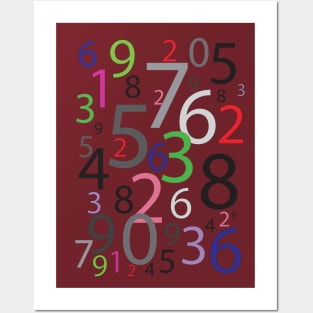 Numbers pattern Posters and Art